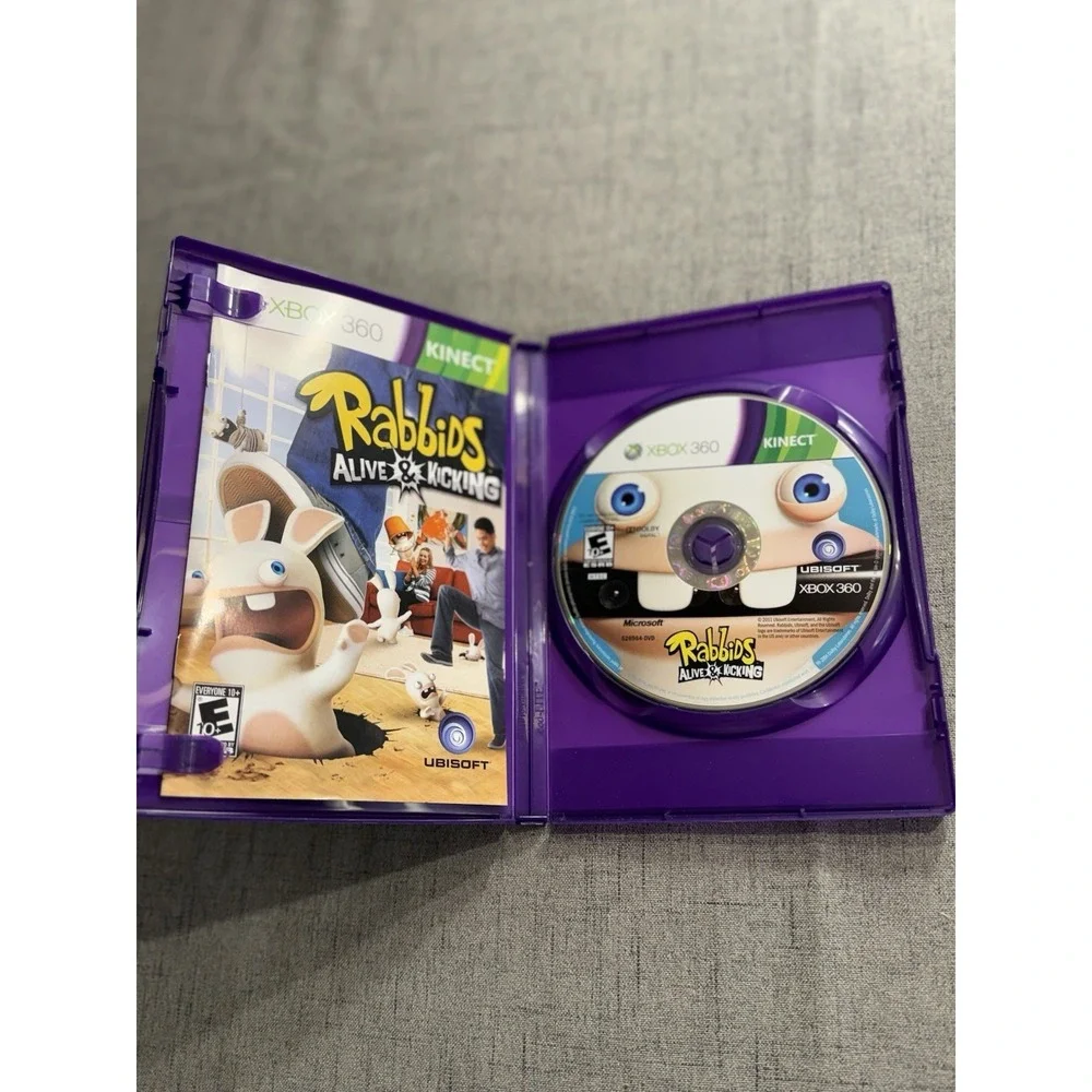 Rabbids: Alive & Kicking - Microsoft‎ Xbox 360 Kinect With Manual 2011 Rates E